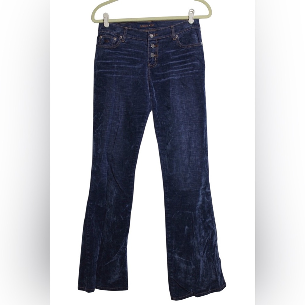Y2K Era Bongo Let Me B. Flocked/Suede Blue Pants